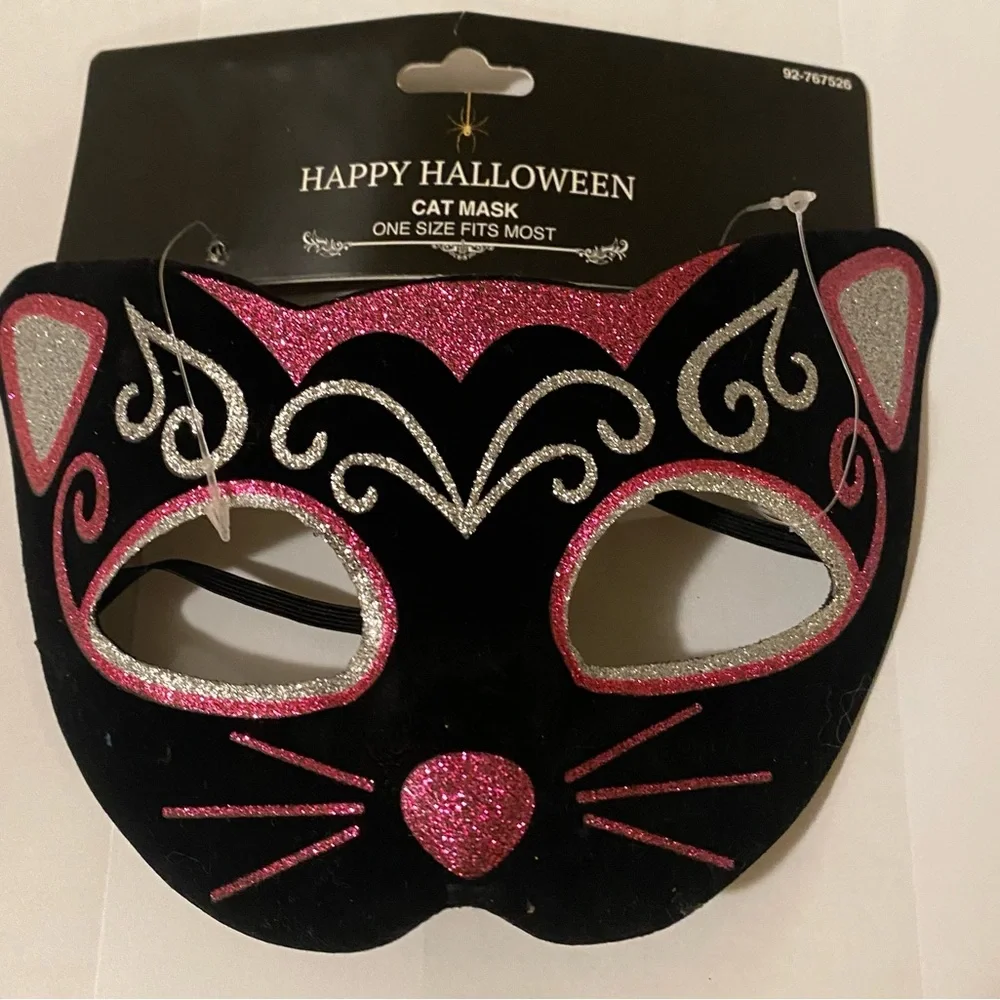 Cute Cat Kids Halloween Face Mask